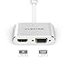 LENTION USB C to HDMI & VGA Adapter,HDMI to USB C Adapter,for Dual Monitor Compatible 2021-2016 MacBook Pro 13/15/16,New Mac Air/iPad Pro,Surface,Lenovo,More,Stable Driver Certified (C51s,Silver)