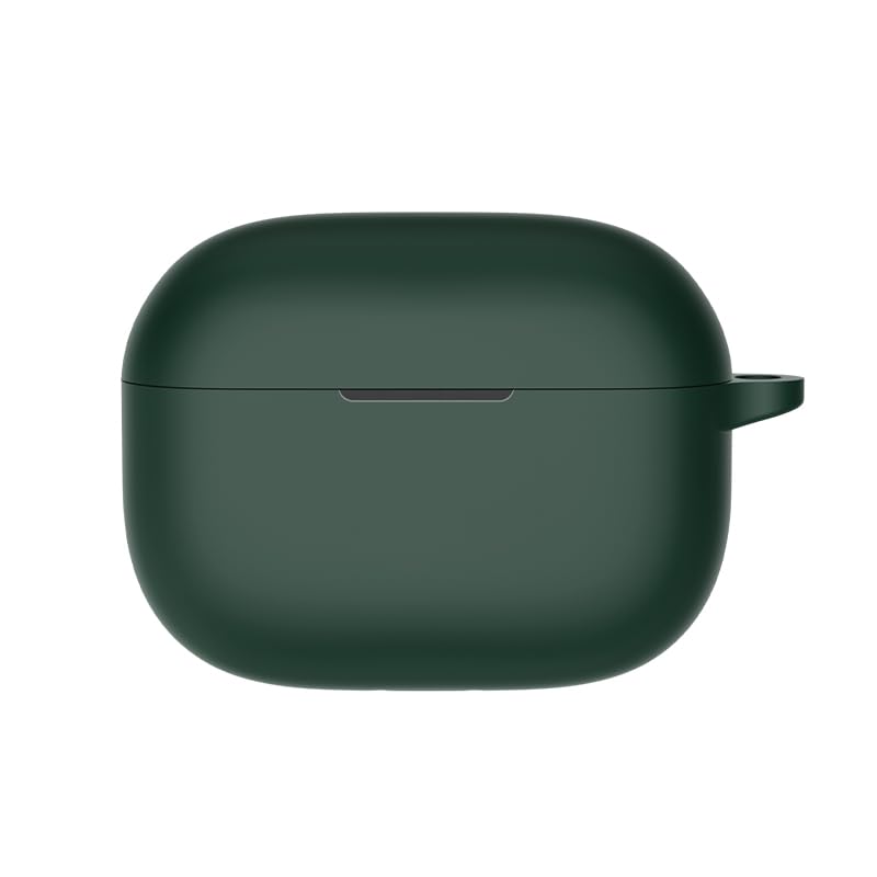 Silicone Case with Keychain Cover Skins Pounch Protective Shockproof Shell for Realme BudsAir 3/Realme Bbuds T300/Buds Air 3 NEO/BudsAir 5 Pro/BudsAir 5/Realme T100 (Green, Bbuds T300)