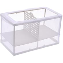 VICASKY Fish Hatchery Incubator Net with Divider and Suction Cups for Aquarium Polyester Mesh Fish Breeding Box Enhances Survival by Separating Random Color Random Color