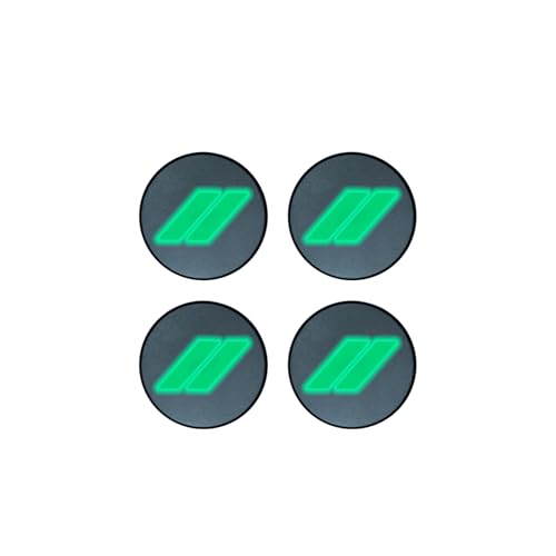Image of IPG Compatible for Dodge Charger Challenger Durango Wheel Center Cap Decal Sticker Wrap Kit Personalize Your Vehicle (Inner Logo, Reflective - Green)
