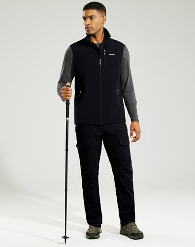 Haimont Men'S Fleece Lined Softshell Outerwear Vest Golf Sleeveless Jacket For Hiking Fishing Causal thumb #5