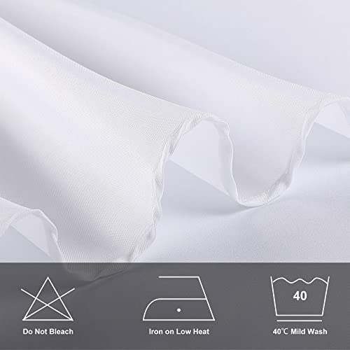 70 Inch Stain and Wrinkle Resistant Washable Polyester Table Cloth, Decorative Table Cloth for Dining Table, Buffet Parties and Wedding, White by Bailarina - Image 6