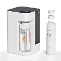 Reverse Osmosis Water Filter Countertop, 6 Stage RO Water Filtration System with 40oz Smart-Glass Pitcher, TDS Real-Time Displaying, 5L Capacity Tank for Home Office, No Installation Required(White)