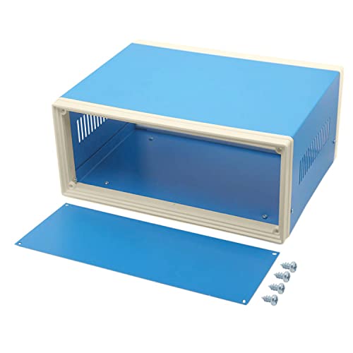 awagas Boîte de jonction en métal bleu, 250 x 190 x 110 mm, résistante à la corrosion, étanche, pour instruments, compteurs, équipements et systèmes de contrôle (250 x 190 x 110 mm)