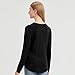 netdraw Women's Lightweight Bamboo Viscose T-Shirt Buttery Soft Curved Hem Long Sleeve Sleep Lounge Pajama Tops, Black, XX-Large
