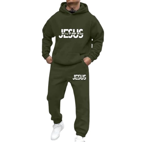 Pantalon de jogging et sweat imprimé pour un ensemble homme décontracté army