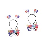 SOIMISS 2sets Sports Themed Headband Funny Creative Party Hair Hoop for Sports Eyewear Headwear Party Hair Accessories