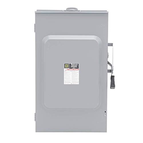 Square D - D324Nrb General Duty Safety Switch, Fusible, 200-Amp, 240V, 3-Pole, 60 Hp, Bolt-On Provision, Outdoor, W/Neutral #TOP1