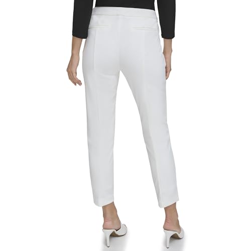 Pantalons DKNY blancs stretch confortables qui affinent la silhouette - 4