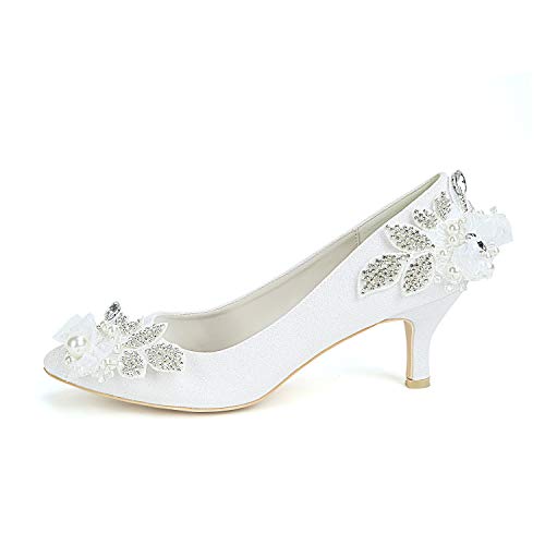 Chaussures de mariée uniques en strass blanc d'une finition d'exception