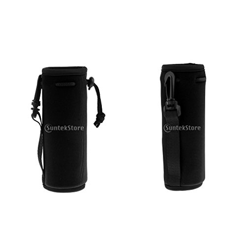 Homyl 2 Peças 500 ml Bolsa de Neoprene para Porta-Garrafa de Água Bolsa Bolsa Bolsa Preta