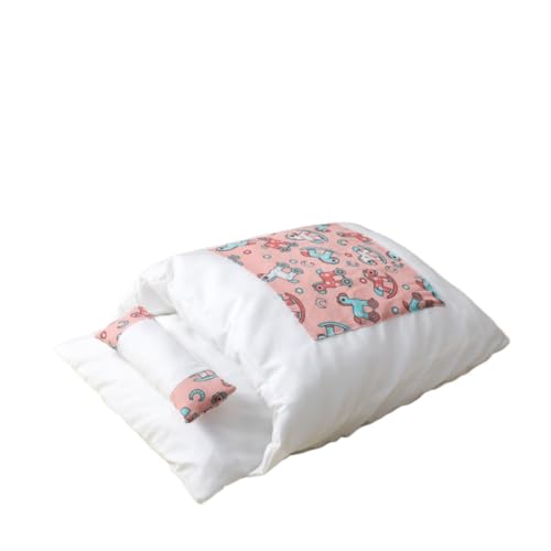 Fiozwea ペット寝袋、ペットベッド、かわいい、防寒、暖かい、枕付きの猫用寝具、ふわふわ、取り外し可能、洗える (B,XL)