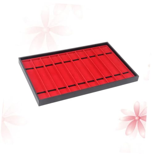 Boîte de montre en cuir PU rouge Beaupretty, l'écrin élégant à 10 emplacements pour vos bijoux