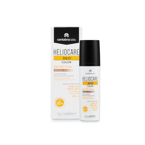 Cantabria Labs - Heliocare 360º Color Gel Oil-Free SPF 50+ - 50ml - Bronze Intense - Fotomaquillaje Matificante - Piel Mixta/Grasa