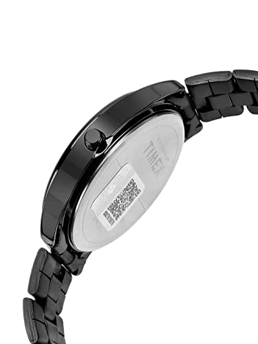 Image of TIMEX Analog Watch for Man with Black Round Dial & Black Stainless Steel Bracelet Band Water Resistant Men's Wrist Watches - TWTG73SMU05