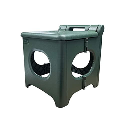 Taburete plegable pequeño 2 en 1 de 22 cm, antideslizante, compacto, plegable, de plástico, fácil de almacenar, perfecto para cocina o baño Cover
