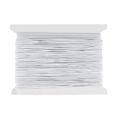 Filo per Braccialetti, 1mm x 20m Filo Elastico per Braccialetti Resistente, Cordone Bianca, Kit Elastici per Braccialetti, Bianco Cordoncino per Collane Bracciali Artigianato Decorazioni DIY