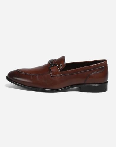 Image of Monte Carlo Mens Solid Slip on Genuine Leather Penny Loafers (201821FW)