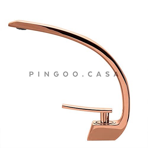 Pingoo.Casa, Torneira para Banheiro, Misturador Monocomando, Baixa Itapecuru, Dourado Rose