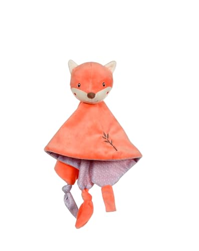 Gipsy Toys – Peluche Carre Doudou Renard – Gamme Bamboo – Tout Doux - 1ER ÂGE – IDEE Cadeau Naissance Bebe – Fille ET Garcon – 13 CM – Orange ET Beige