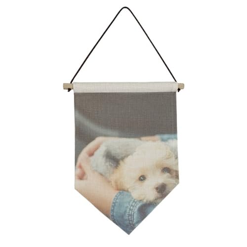 Drapeau en toile chiot pour une décoration murale pleine de tendresse