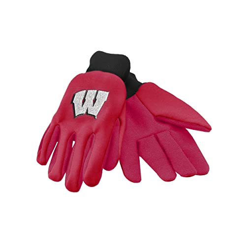 FOCO Wisconsin Badgers NCAA Colored Texting Utility Gloves
