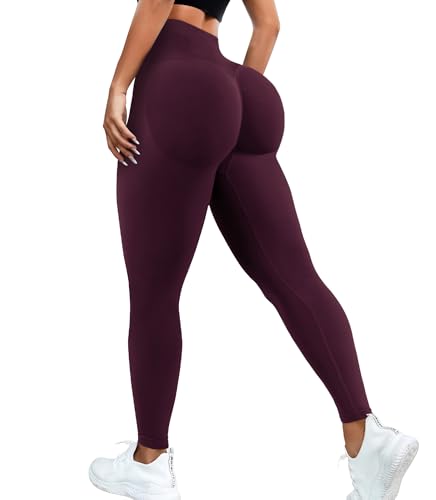 JGS1996 Hidden Scrunch Butt Lifting Leggings for Women Tummy Control High Waisted Workout Gym Seamless Impact Yoga Pants