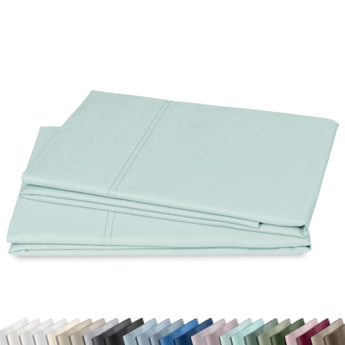 California Design Den 600 TC Set of 2 Pillow Cases Queen Size, Aqua