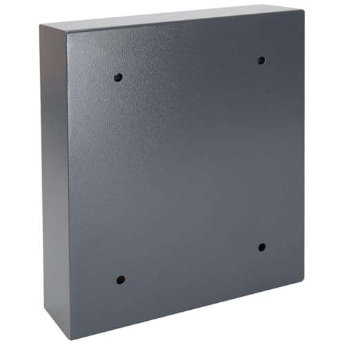 HMF Schlüsseltresor mit Zahlencode, Schlüsselsafe mit Elektronikschloss | 48 Haken | 36 x 30 x 10 cm | Anthrazit