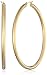 14k Gold-Bonded Sterling Silver Polished Hoop Earrings, (2" Diameter)