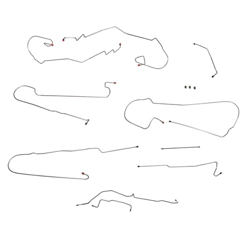 Inline Tube Compatible with 1999-06 Chevrolet GMC Truck 4WD 1500HD 2500 (Non-HD) ("G" as Fourth Digit in VIN) All Cab & Bed Sizes Complete Brake Line Kit 10pc, Stainless
