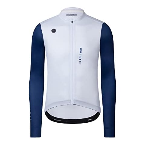 GCRFL Winter Cycling Jersey Men Cold Weather Biking Cycling Clothing Thermal Fleece Bicycle Clothing Cycling Softshell Jacket (White, XL) Cover