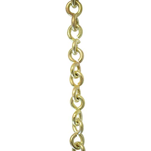 Image of RCH Hardware CH-20-AD-3 Decorative Acid Dipped Solid Brass Chain for Hanging, Lighting - Light Unwelded Wire (3 ft /1 Yard)