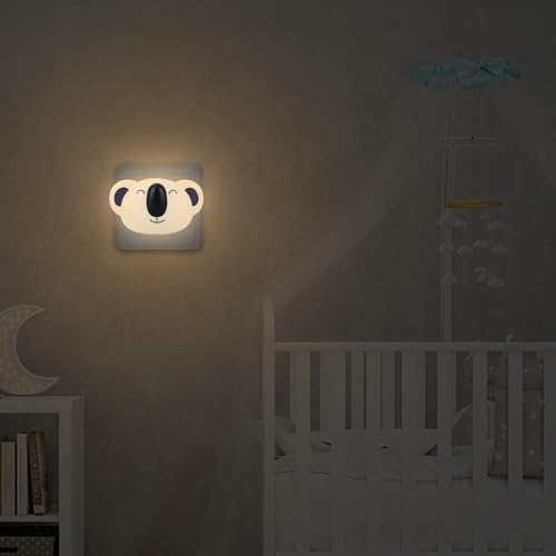 Night Light Kids Plug in Wall with Auto Sensor Cute Koala Night Lamp for Baby Breastfeeding Newborn Essentials for Boys Nursery Mum to be Gifts - Image 3