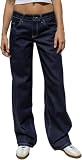 Low Rise Baggy Jeans for Women y2k Washed Straight Wide...