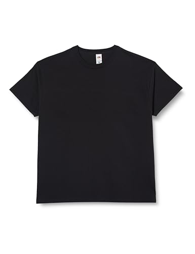 Fruit of the Loom Men's T-Shirt, Black, S UK
