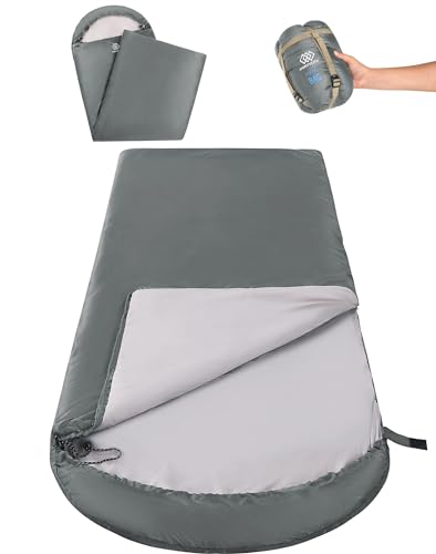 Ultralight Warm Weather Sleeping Bag for Kids Girls Boys Adults, Lightweight Portable Waterproof Comfort with Compression Sack, Great for 3 Season Camping, Backpacking, Traveling, Hiking