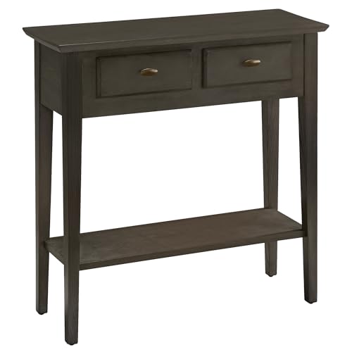 Image of Leick Home Teegan Console Table, 30 inch, Smoke Gray