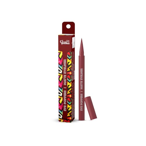 Image of Glam21 Eye Poppers Matte Eyeliner |Smudge Proof and Waterproof Formula | Pen Style Design | Bold & vibrant Shades | High Pigment up to 12 hours | Valentina-0.5gm