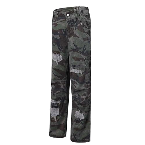XYXIONGMAO Men's Green Camouflage Overalls Casual Techwear Multi-Pocket Loose Cargo Pants Hip Hop Streetwear Sweatpants2