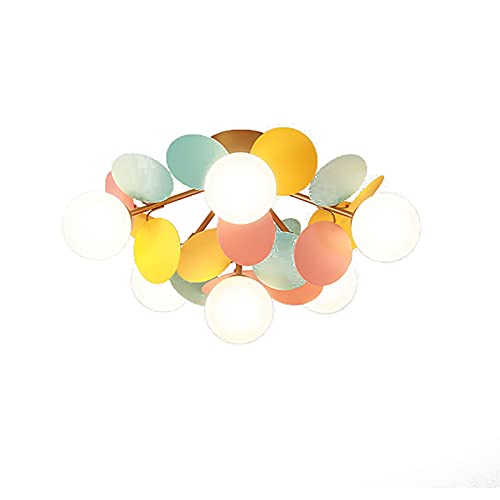 Lustre moderne anti-éblouissement à 8 globes pour éclairer un grand salon sombre