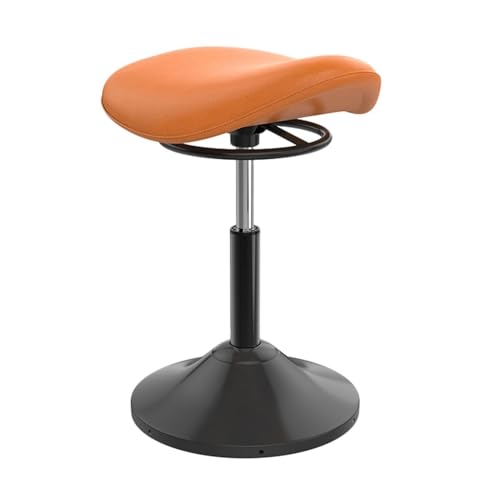Image of Saddle Stool,Lift Wobble Stool Standing Chair with 360 Swivel, Tilting Balance Chair with Adjustable Height for Active Learning Sitting(Orange)