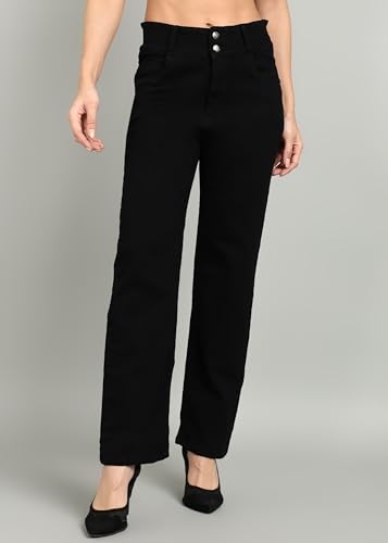 Image of Nifty Women's Denim Stretchable 2-Button Straight Fit Jeans