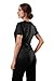 SUNME Women's Medical Scrub Tops - Ultra Soft, Easy Care, V-Neck Top Scrubs with 2 Pockets, 4-Way Stretch & Wrinkle Resistant Black