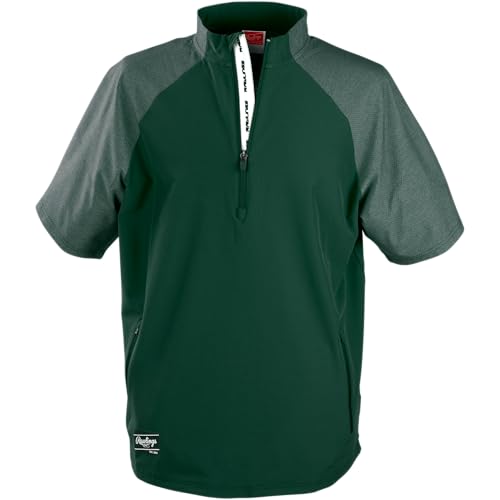 Image of Rawlings | Boy's Colorsync Short Sleeve Cage Jacket | Athletic Training Apparel | Youth Sizes | Multiple Colors