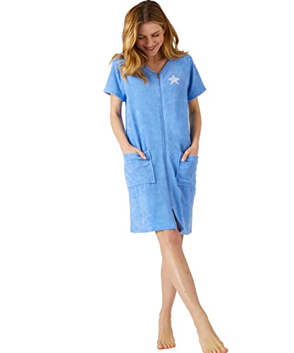 Damart - Robe de détente zippée, Myosotis, 46-48 (L)