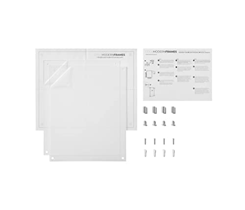 Cool Modern Frames Clear Floating Double Panel Acrylic Picture Frame, 8X10-Inch, Silver Hardware - Gms1215D #TOP4