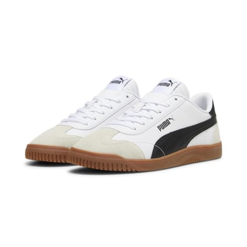 PUMA Tênis feminino Club 5v5, Puma branco-puma preto e cinza vapor, 36