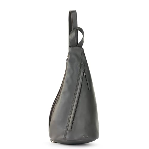 Image of The Sak Geo Sling Backpack in Leather, Convertible Design, Slate