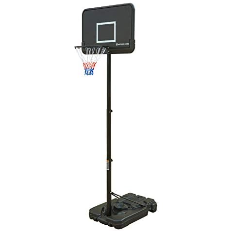 NORTHERN STONE Pro Court Free Standing Height Adjustable Portable Basketball Hoop System with 44 Inch Impact Backboard Official Height Cover